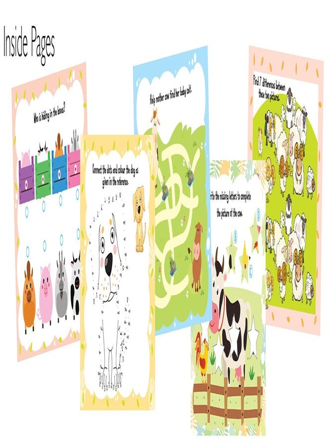 BRIJBASI Hello Friend Farm Colouring and Activity Kit: 24 Colouring Sheets with a Eraser & a Sharpener and 1 Sticker Sheet - Image 3